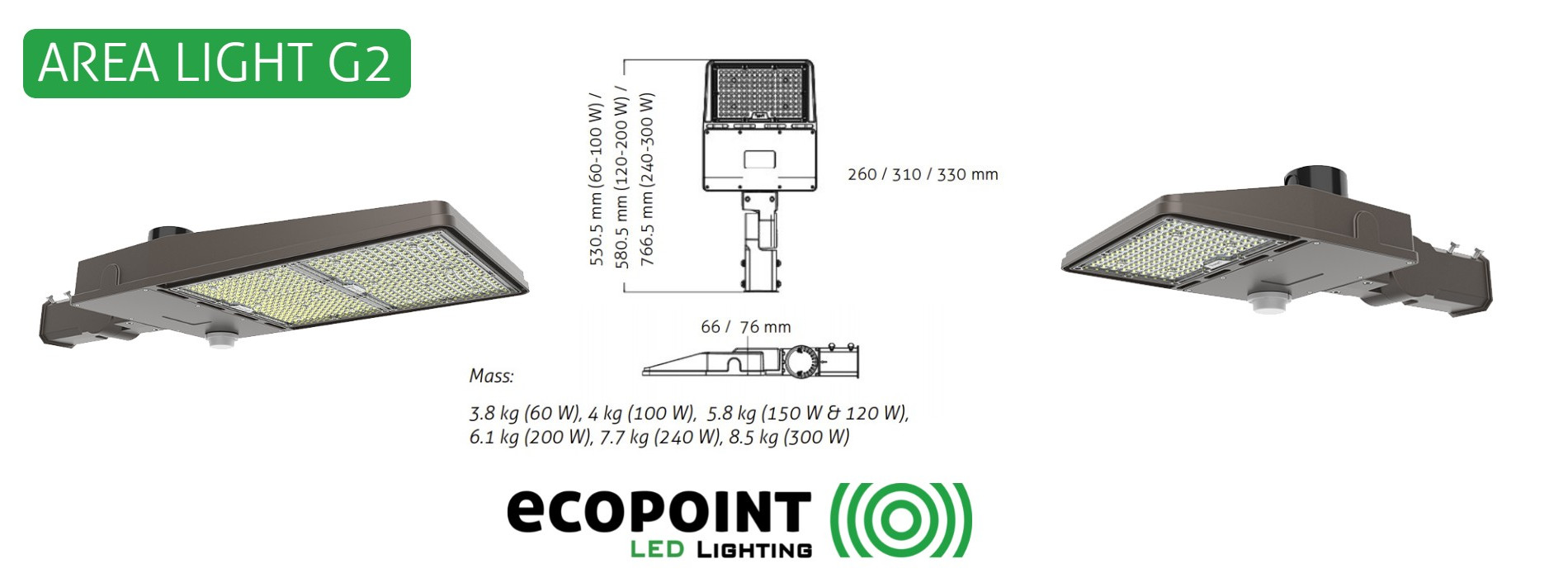 AREA LIGHT G2 PRODUCT HEADER